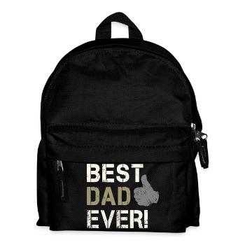 Best Dad Ever Geburtstagsgeschenk für Papa - Kinder Rucksack - Schwarz - Vorne