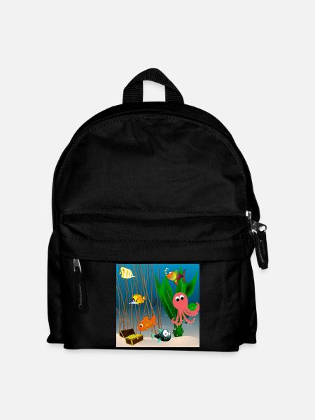 Unterwasserwelt - Kinder Rucksack - Schwarz