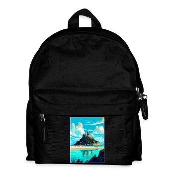 St Michaels Mount England Uk Travel Poster WPA - Kids' Backpack - black - Front
