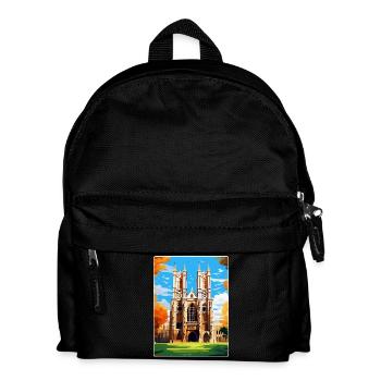 Westminster Abbey London England Uk Travel Poster - Kids' Backpack - black - Front