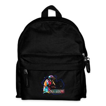 Kraftvoller Beatbox Mundpercussion - Kinder Rucksack - Schwarz - Vorne