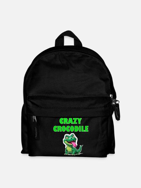 Crazy Crocodile - Kinder Rucksack - Schwarz