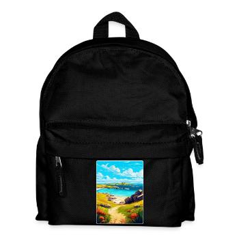 Scilly-Inseln Uk Vintage Reiseposter Souvenir - Kinder Rucksack - Schwarz - Vorne