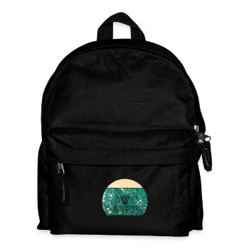 Disc Golf Korb Retro - Kinder Rucksack - Schwarz - Vorne