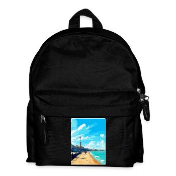 Margate England Uk Vintage Reiseplakat Souvenir - Kinder Rucksack - Schwarz - Vorne