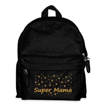 Super Mama - Kinder Rucksack - Schwarz - Vorne