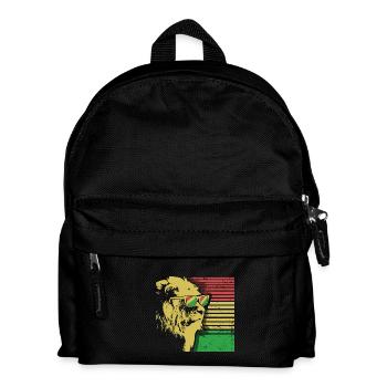 Rasta Lion Löwe Reggae Rastafari Sonnenbrille - Kinder Rucksack - Schwarz - Vorne