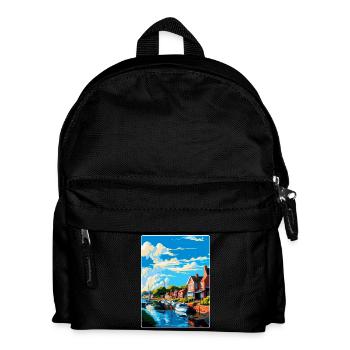 Woodbridge England Uk Reiseposter Souvenir WPA - Kinder Rucksack - Schwarz - Vorne