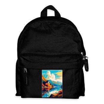 Loch Duich Scotland Uk Travel Poster Souvenir WPA - Kids' Backpack - black - Front