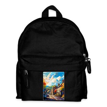 Skipton England Uk Vintage Reiseposter Souvenir - Kinder Rucksack - Schwarz - Vorne