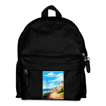 Llandudno Wales Uk Vintage Reiseplakat Souvenir - Kinder Rucksack - Schwarz - Vorne