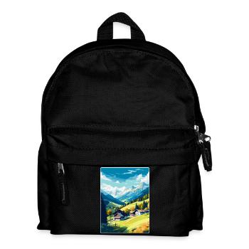 Zell am Ziller Österreich Vintage Reiseposter WPA - Kinder Rucksack - Schwarz - Vorne