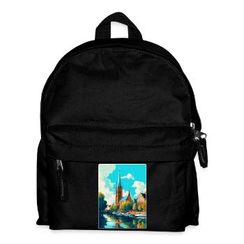 Lubeck Germany Vintage Travel Poster Souvenir WPA - Kids' Backpack - black - Front