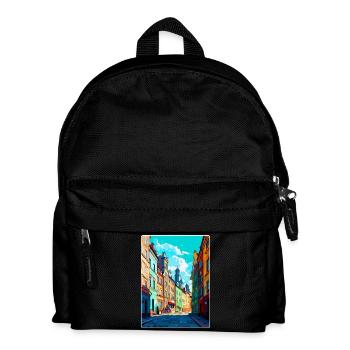 Pilsen Tschechische Republik Vintage Reiseplakat WPA - Kinder Rucksack - Schwarz - Vorne