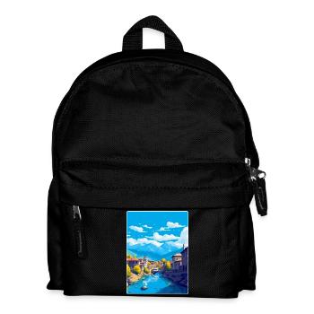 Sarajevo Bosnien Herzegowina Vintage Reiseposter - Kinder Rucksack - Schwarz - Vorne