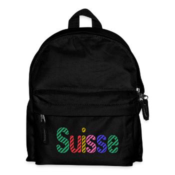 SCHWEIZ. HUMOR. LAND. FLAGGE. GENF. LAUSANNE - Kinder Rucksack - Schwarz - Vorne