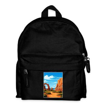 Arches National Park Utah Vintage Reiseposter - Kinder Rucksack - Schwarz - Vorne