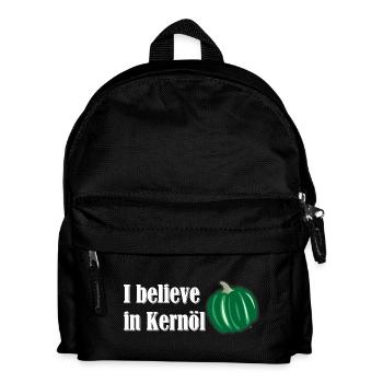 I believe in Kernöl Steiermark Österreich R - Kinder Rucksack - Schwarz - Vorne