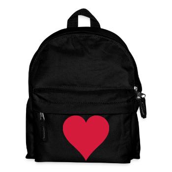 heart - Kids' Backpack - black - Front