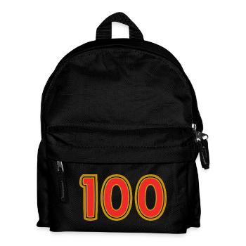 100. 100 YEARS. 100th ANNIVERSARY. 100 BIRTHDAY - Kids' Backpack - black - Front