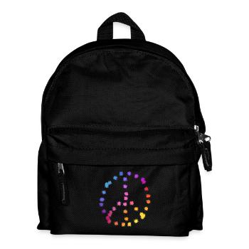 PEACESYMBOLYMUTICKOLOR - Kinder Rucksack - Schwarz - Vorne