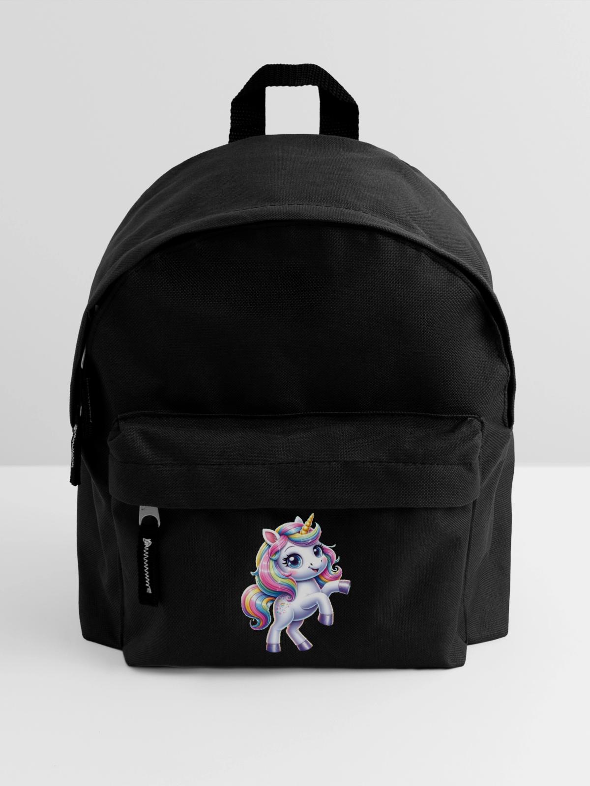 Kleines Einhorn - Kinder Rucksack - Schwarz - Vorne