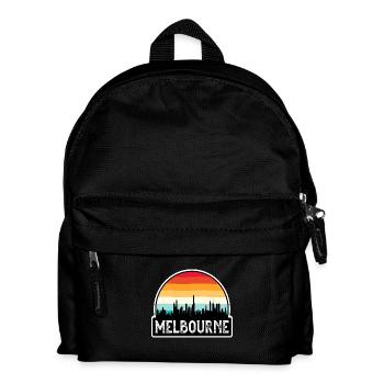 Melbourne Australien Flagge Skyline Reisesouvenir - Kinder Rucksack - Schwarz - Vorne