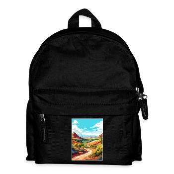 Mount Scott Texas Vintage Reiseposter Souvenir - Kinder Rucksack - Schwarz - Vorne
