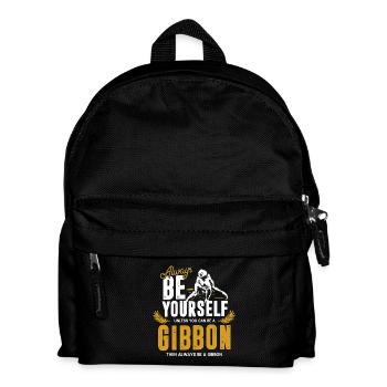 Wendiger Gibbon Kletterkünstler - Kinder Rucksack - Schwarz - Vorne