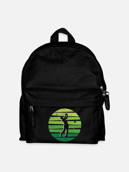 Golfer Golfschläger Golfen Golfspieler Golf - Kinder Rucksack - Schwarz
