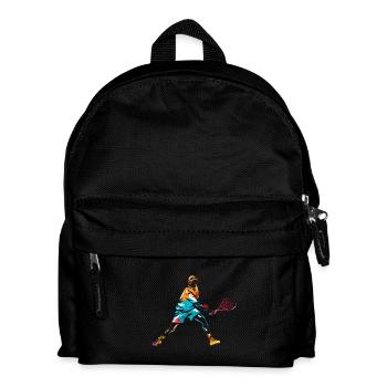 Flinker Tennisspieler Matchball - Kinder Rucksack - Schwarz - Vorne