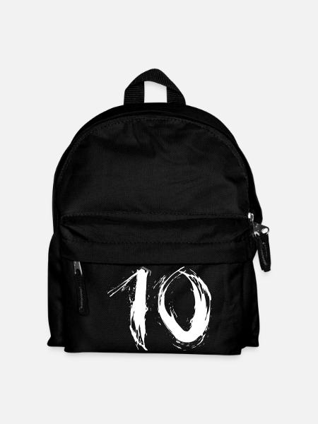 Nummer Zehn zahl 10 spray bürste Vektor Trend - Kinder Rucksack - Schwarz