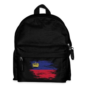 Liechtenstein Flagge used - Kinder Rucksack - Schwarz - Vorne