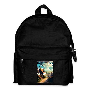 Dunster England Vintage Reiseposter WPA Souvenir - Kinder Rucksack - Schwarz - Vorne