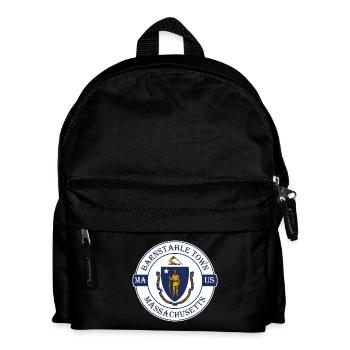 Barnstable Town Massachusetts Flagge USA Souvenir - Kinder Rucksack - Schwarz - Vorne