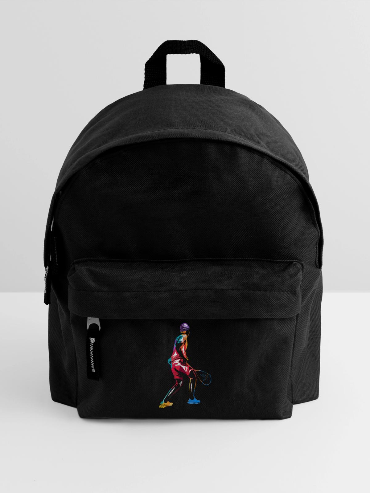 Wendiger Squash Vereinsspieler - Kinder Rucksack - Schwarz - Vorne