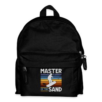 Meister des Sandes Sandboard Sandboarding - Kinder Rucksack - Schwarz - Vorne