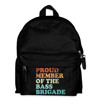 Proud Member of the Bass Brigade - retro hell - Kinder Rucksack - Schwarz - Vorne