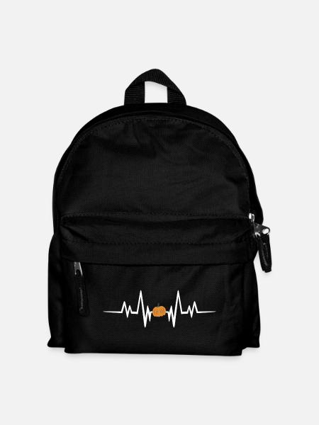 Herzschlag Halloween Pumpkin Design - Kinder Rucksack - Schwarz