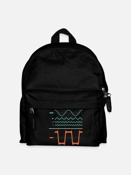 Additive Synthese: Obertöne und Rechteckwelle - Kinder Rucksack - Schwarz