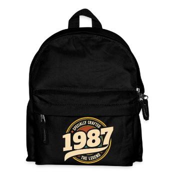 1987 40 Jahre Vintage-Jubiläum - Kinder Rucksack - Schwarz - Vorne