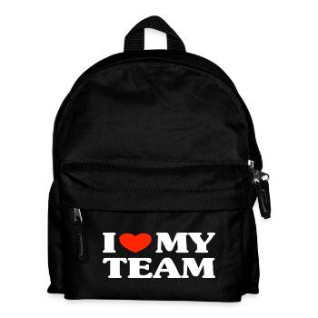 Team Teamwork Spruch - Kinder Rucksack - Schwarz - Vorne