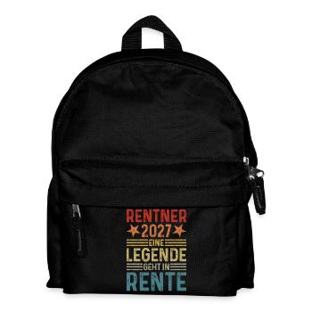 Rentner 2027 Eine Legende geht in Rente - Kinder Rucksack - Schwarz - Vorne
