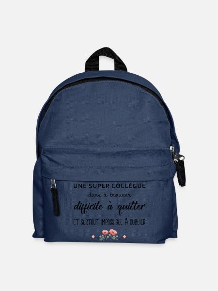 Cadeau Collègue une super collègue cadeau retraite - Sac à dos Enfant - bleu marine
