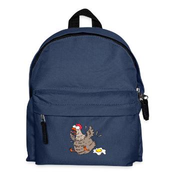 Funny chicken - Kids' Backpack - navy - Front