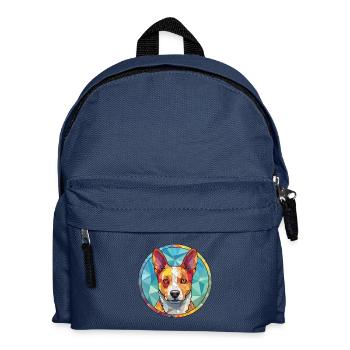 Australischer Stumpy Tail Cattle Dog Rasse Aquarell - Kinder Rucksack - Navy - Vorne