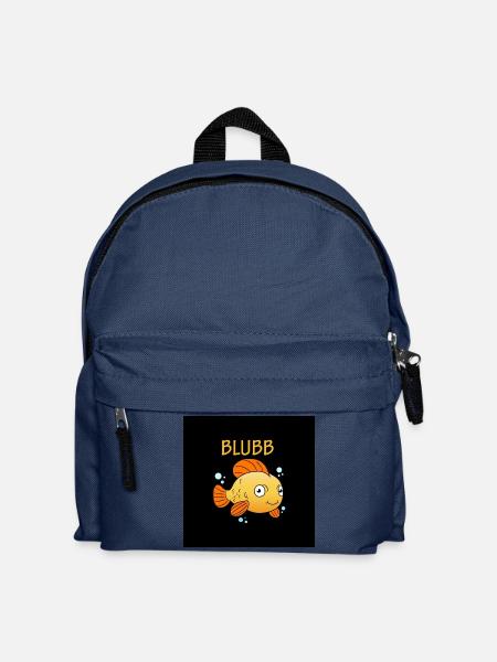 Blubb Maske Goldfisch - Kinder Rucksack - Navy