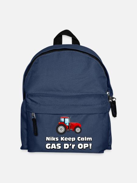 farmer - Nothing calm, gas on it! Farmers tractor - Kids' Backpack - navy