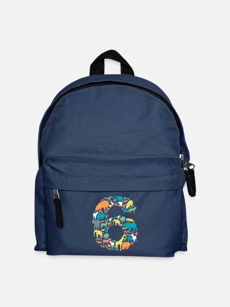6 Jahre Jungen 6.Geburtstag Kindergeburtstag Tiere - Kinder Rucksack - Navy