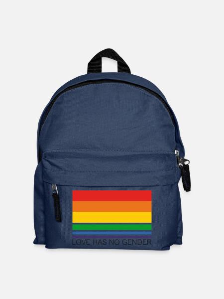 Love Has No Gender - Regenbogen - Kinder Rucksack - Navy